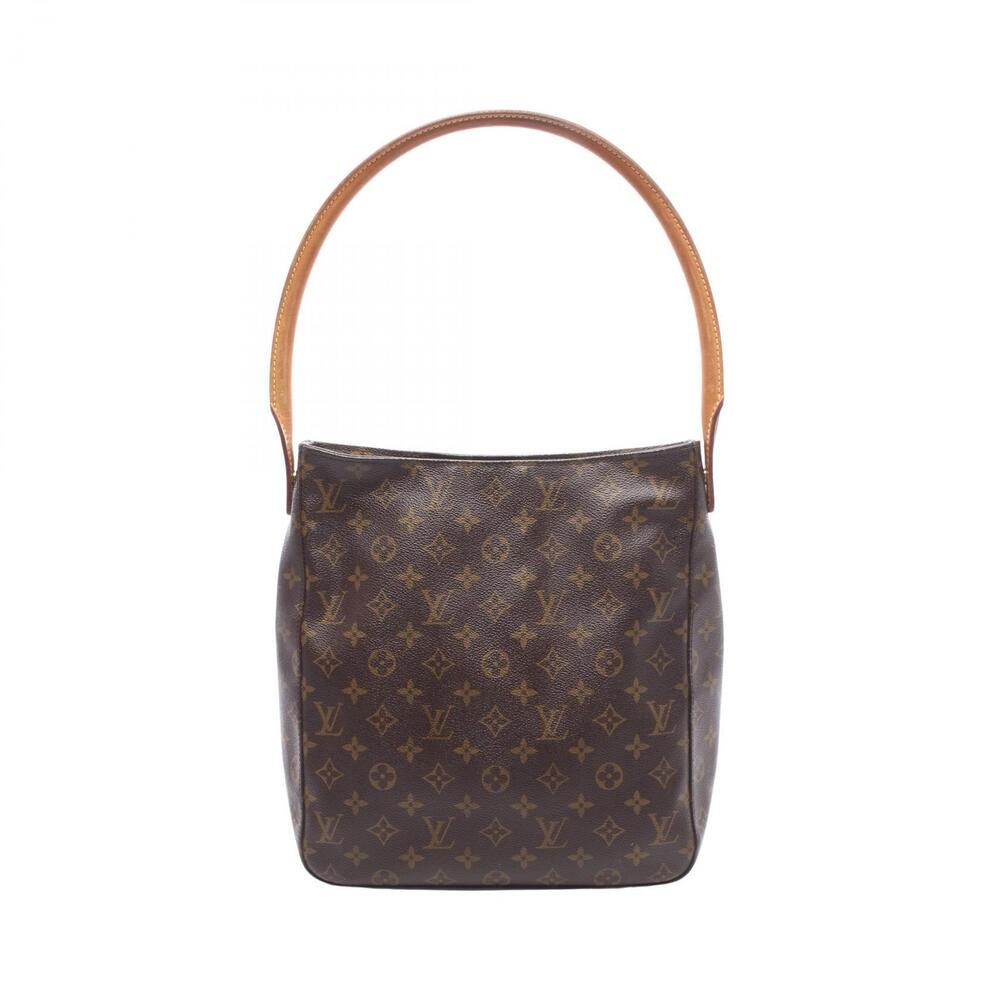 Louis Vuitton Looping Monogram Canvas Leather Shoulder Bag Brown